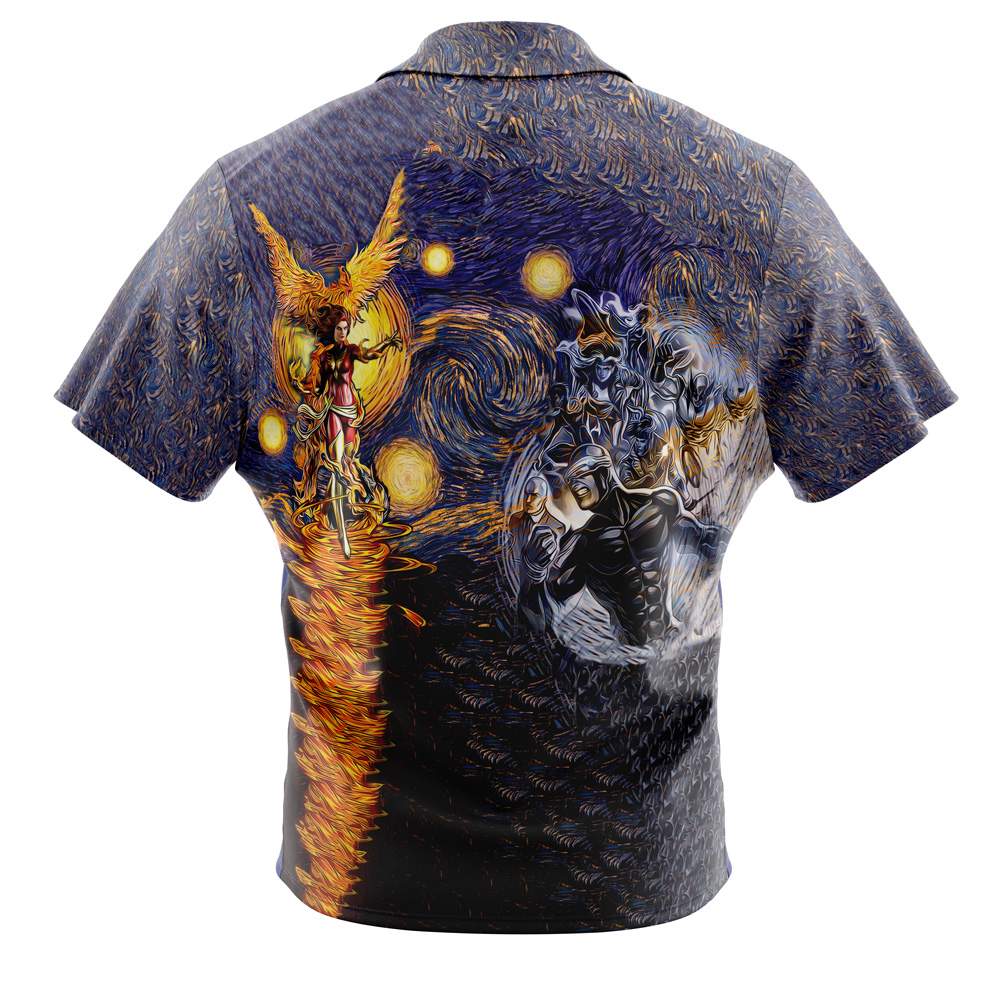 X-Men Dark Phoenix Starry Night Button Up Hawaiian Shirt