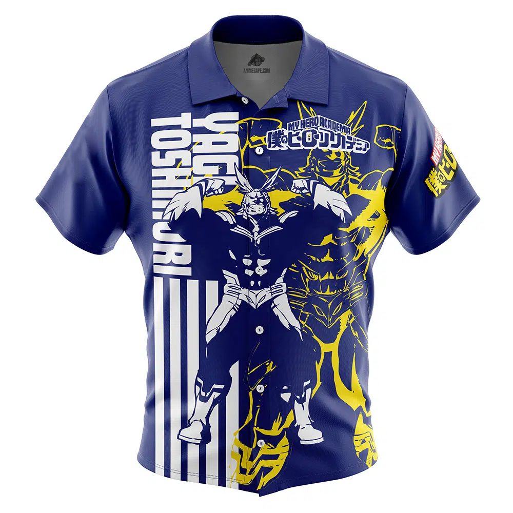 Yagi Toshinori (All Might) My Hero Academia Button Up Hawaiian Shirt
