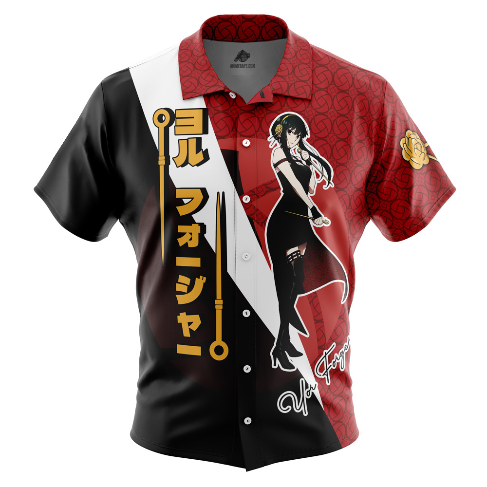 Yor Forger Spy x Family Button Up Hawaiian Shirt