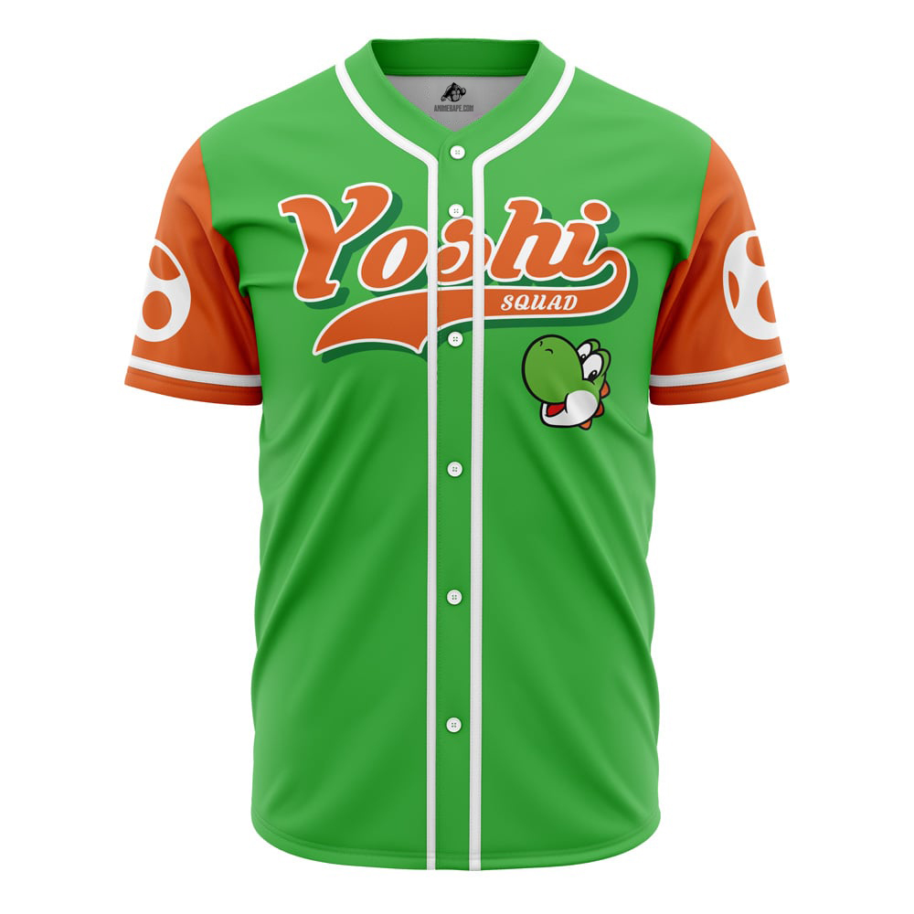 Yoshi Squad Super Mario Bros Baseball Jersey