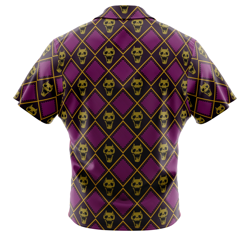 Yoshikage Kira Killer Queen Jojo’s Bizarre Adventure Button Up Hawaiian Shirt