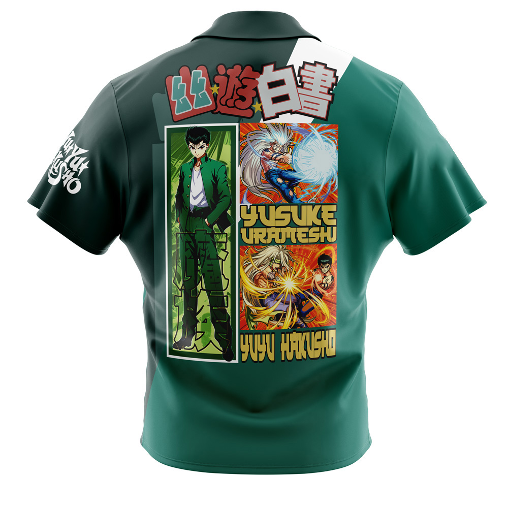 Yusuke Urameshi Yuyu Hakusho Button Up Hawaiian Shirt