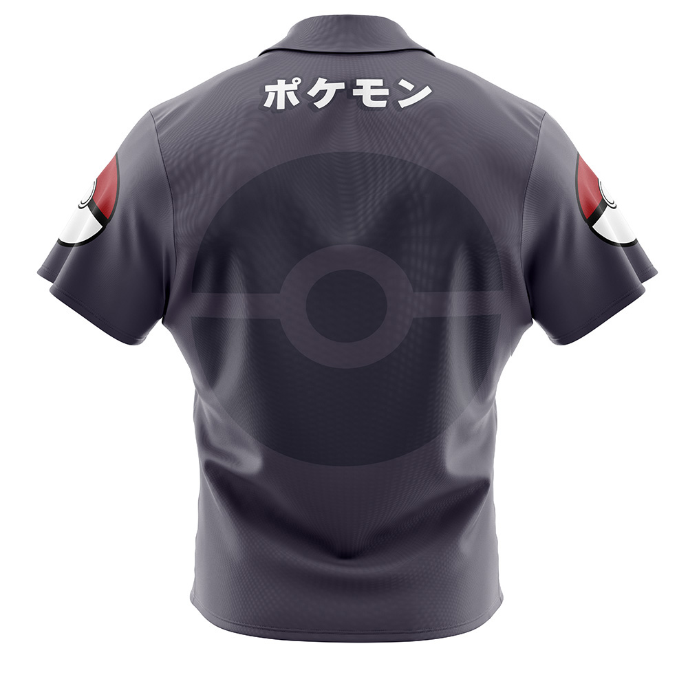 Zoroark Face Pokemon Button Up Hawaiian Shirt v2