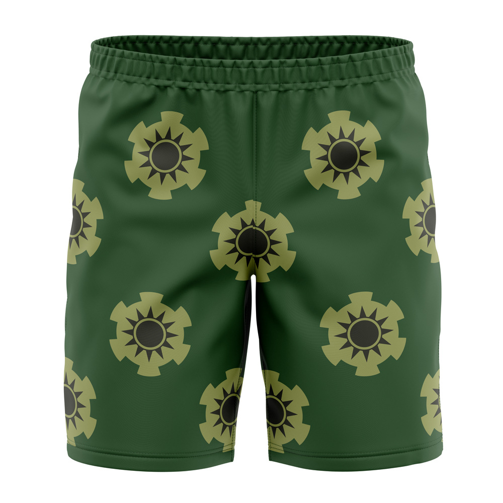 Zoro's Wano Pattern One Piece Board Shorts Swim Trunks