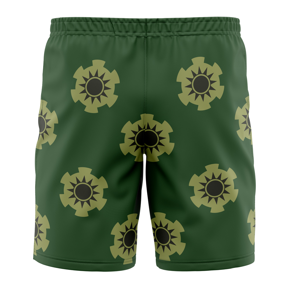 Zoro’s Wano Pattern One Piece Board Shorts Swim Trunks